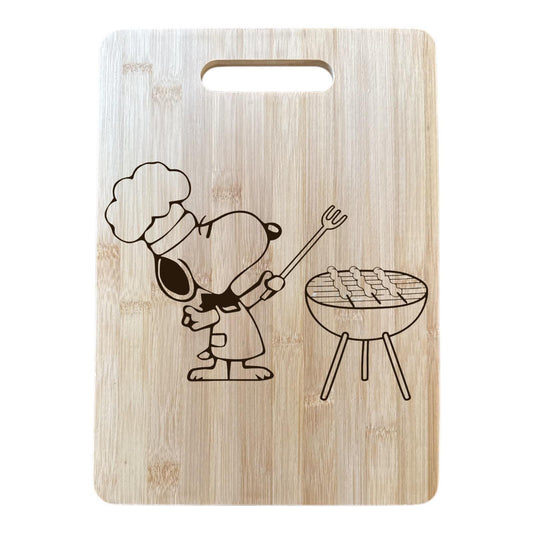 Little Cook Dog Bamboo Cutting Board Wood Cute Cutting Board