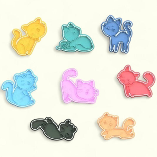 Cute Cats Cookie Cutters. Set of 8 Cutters. Lovely Cats.