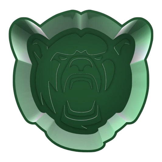 Fierce Bear Head Cookie Cutter – 3D Printed Animal Design, 3.5", Bold Outline