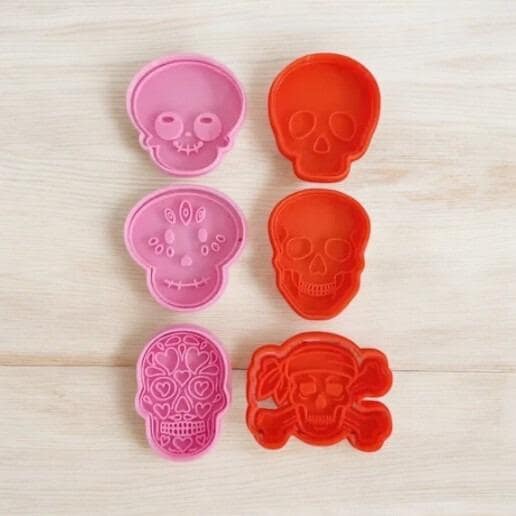 Calaver Cookie Cutters Set. 6 Cookie Cutters. Skull Cookie Cutters Set. Cutters