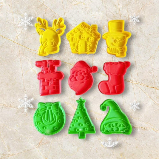 Christmas Cookie Cutter Set – Holiday 3D Printed Baking Molds (9 pcs)