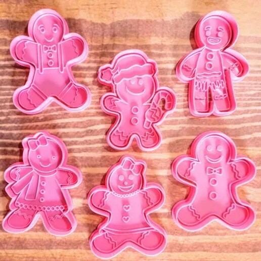 Christmas Gingerbread Man Cookie Cutters Kit X6 Cookie Cutters