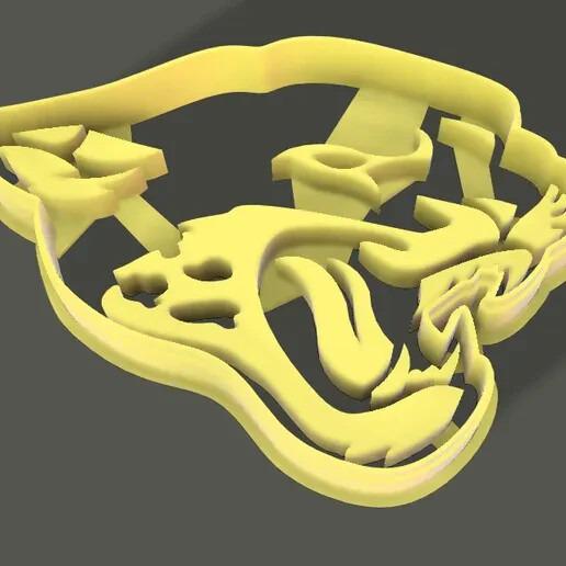 Jaguar Head Cookie Cutter – Fierce Jungle Cat Design for Game Day Baking