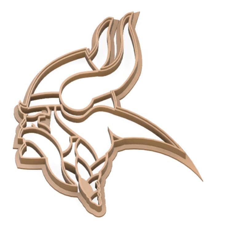 Viking Head Cookie Cutter – Warrior-Inspired Shape for Game Day or Mythology Themes