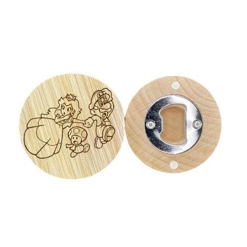 Video Game Character Inspired Engraved Wooden Bottle Opener – Unique Gamer Gift