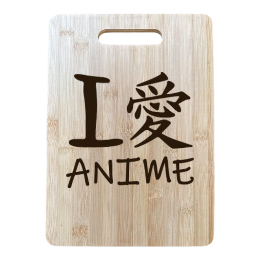 I love Anime Cutting Board. Kitchen Bamboo Anime Fans Cutting Board. Anime Gift
