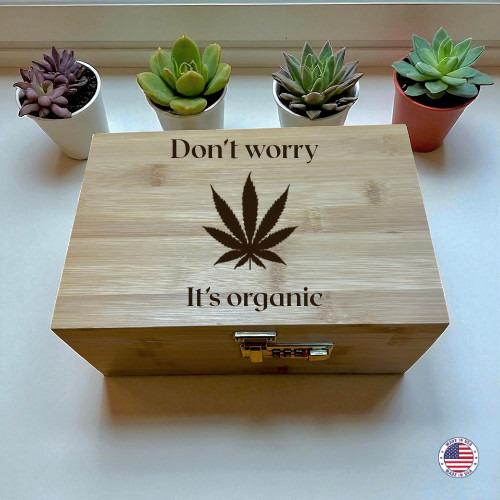 Bamboo Wooden Storage Box with Lock and Tray – Decorative Keepsake Organizer