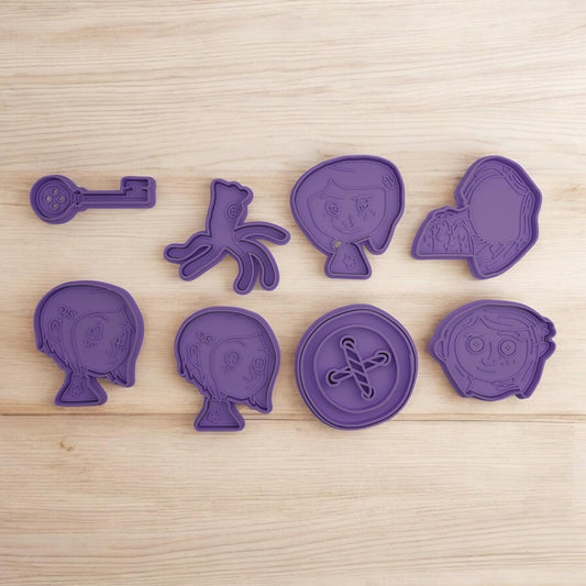 Cookie Cutters. Set of 8 Girl Cookie Cutter. Play dough cutters.