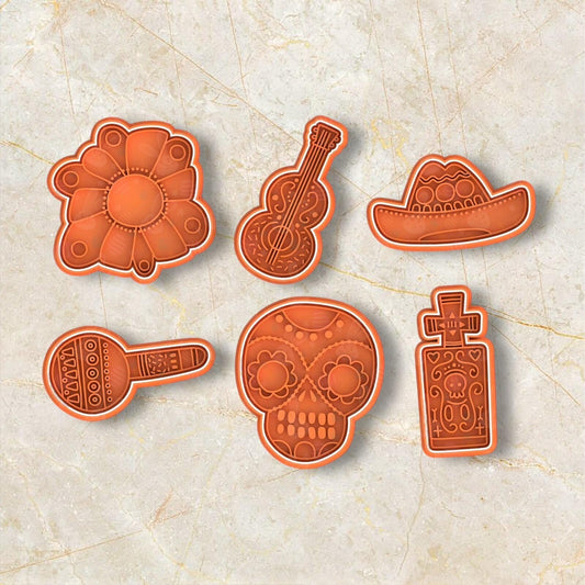Day Of The Dead Cookie Cutter Set Of 6 Cookie Cutter
