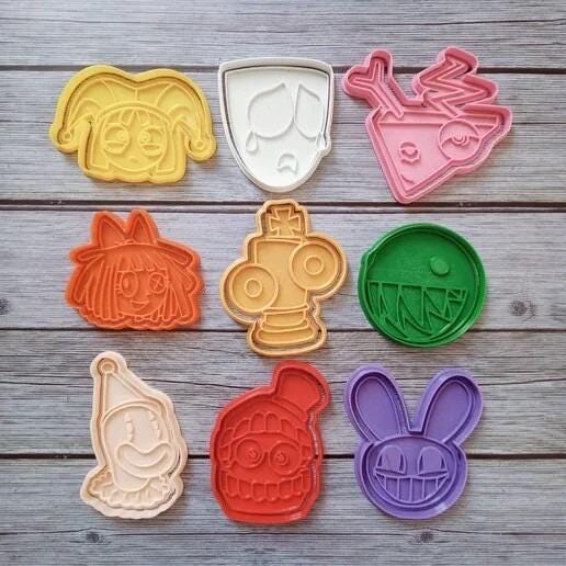 Digital Circus Cookie Cutters Set. Cutters. Molds. Play-Doh And baking Cutters.