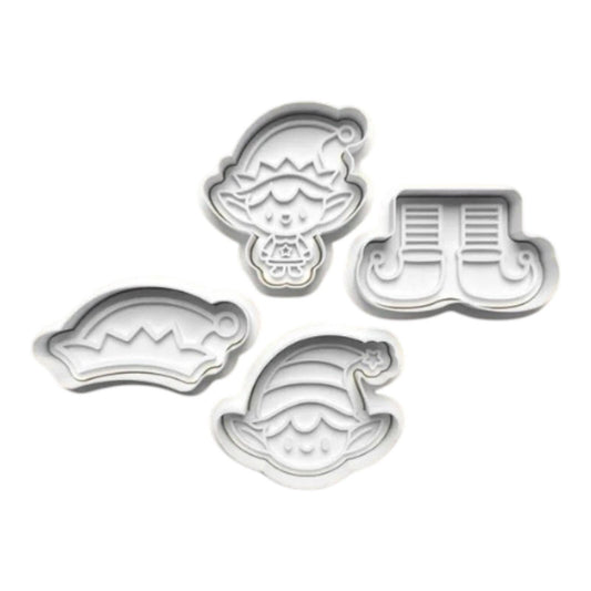 Elf Cookie Cutters Set of 4 Cookie Cutters. Elf Lovers. Molds