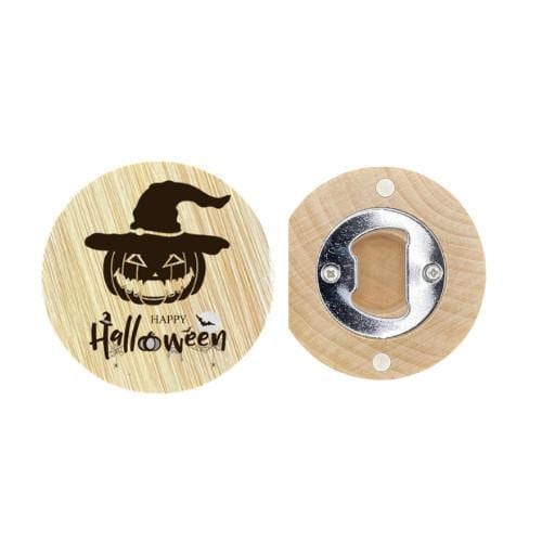 Halloween Pumpkin Engraved Wooden Bottle Opener – Spooky Bar Tool Gift