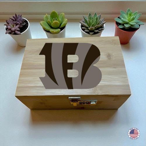 Sports Team Style Bamboo Decorative Storage Box with Lock – Wooden Keepsake Gift Box